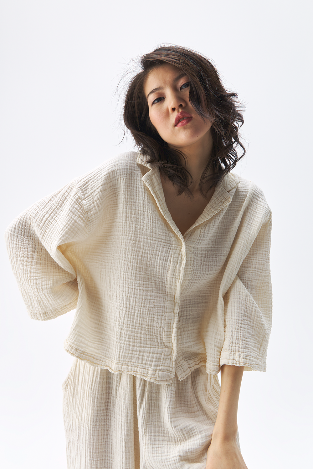 Crinkle Keten Gömlek