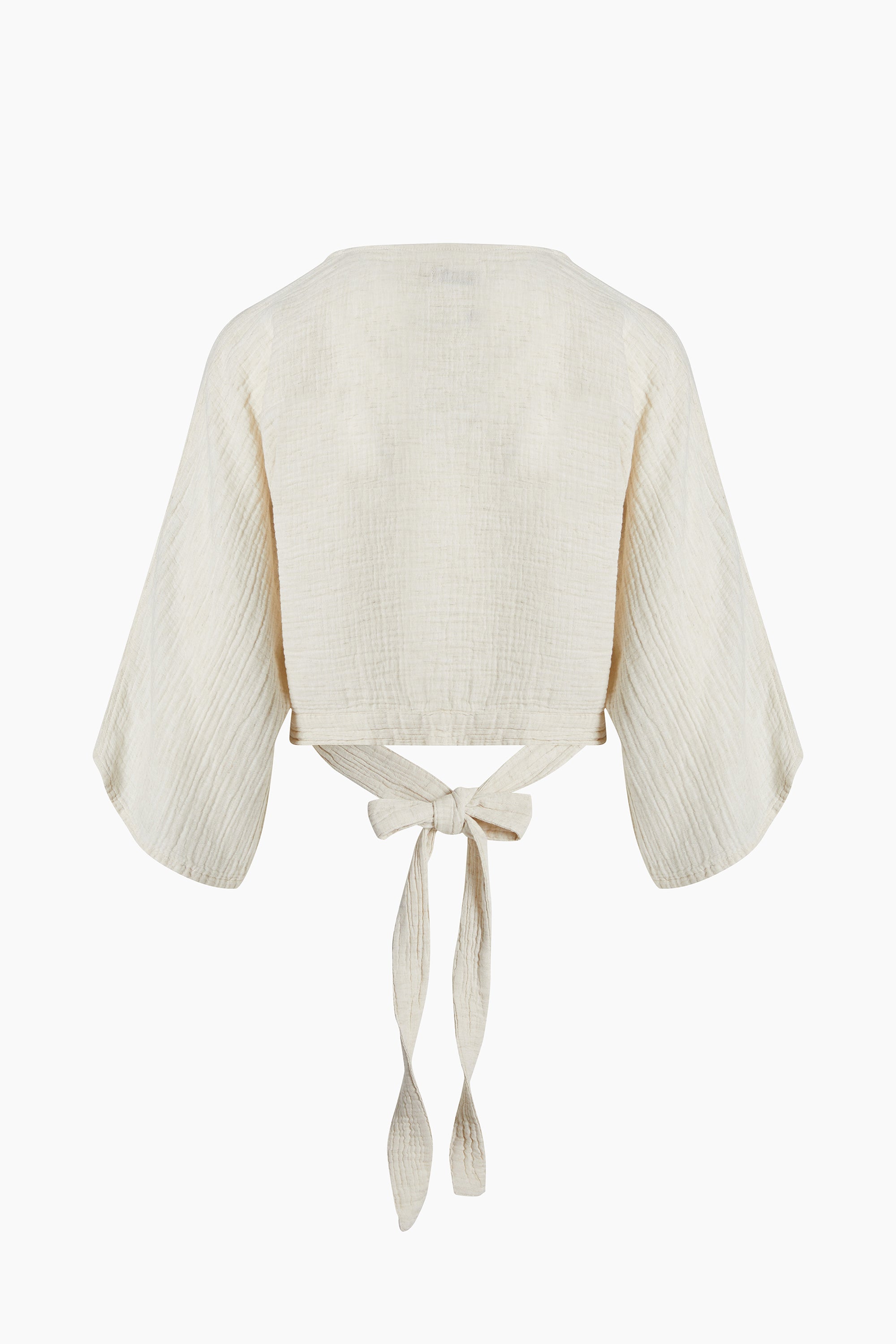 Crinkle Keten Bağlamalı Üst