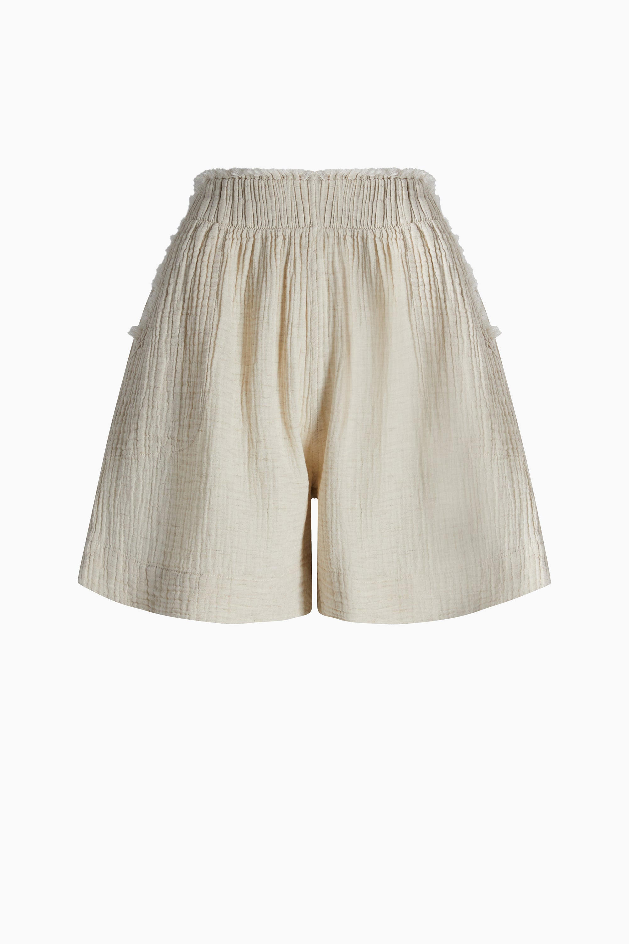 Crinkle Keten Bermuda Şort