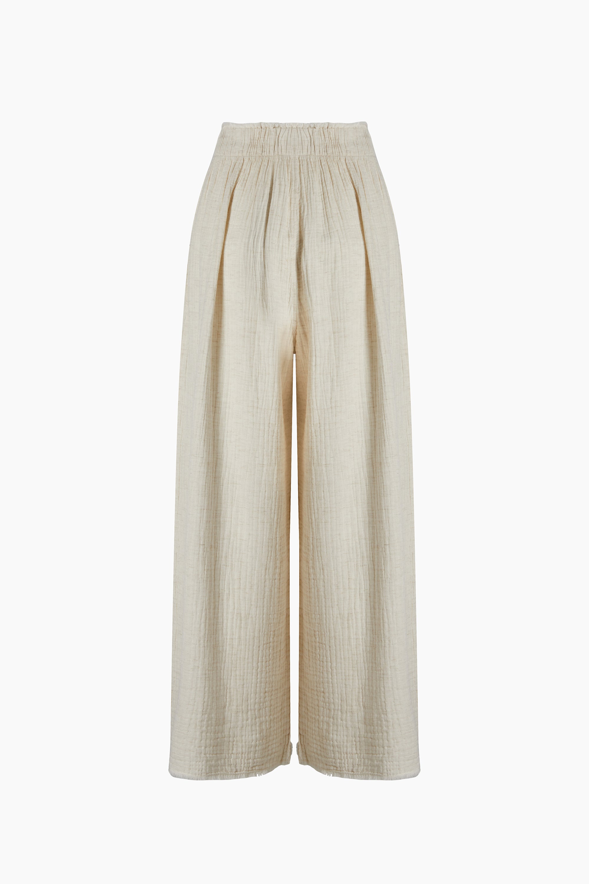Crinkle Keten Palazzo Pantolon