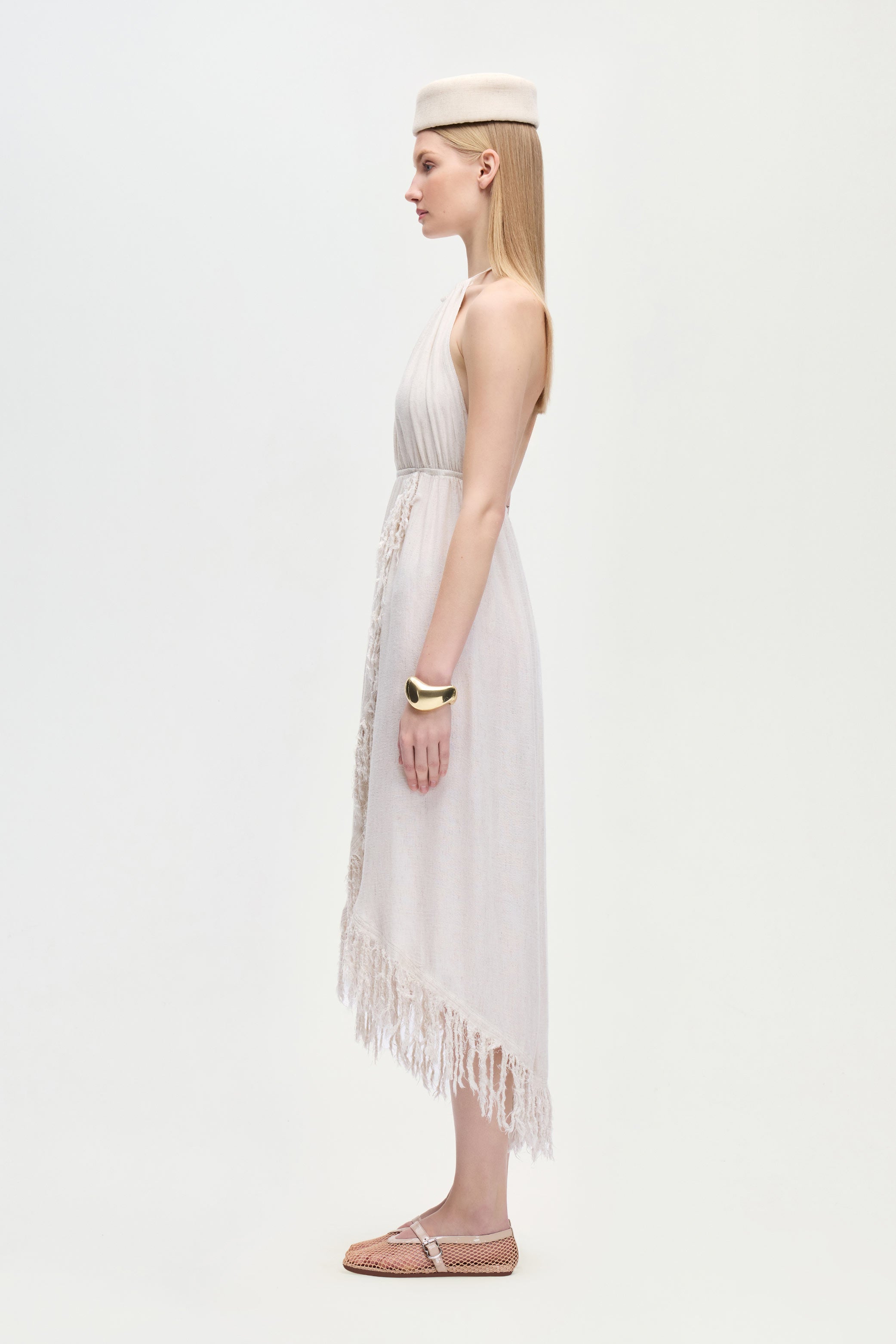 Kenevir Halter Yaka Elbise