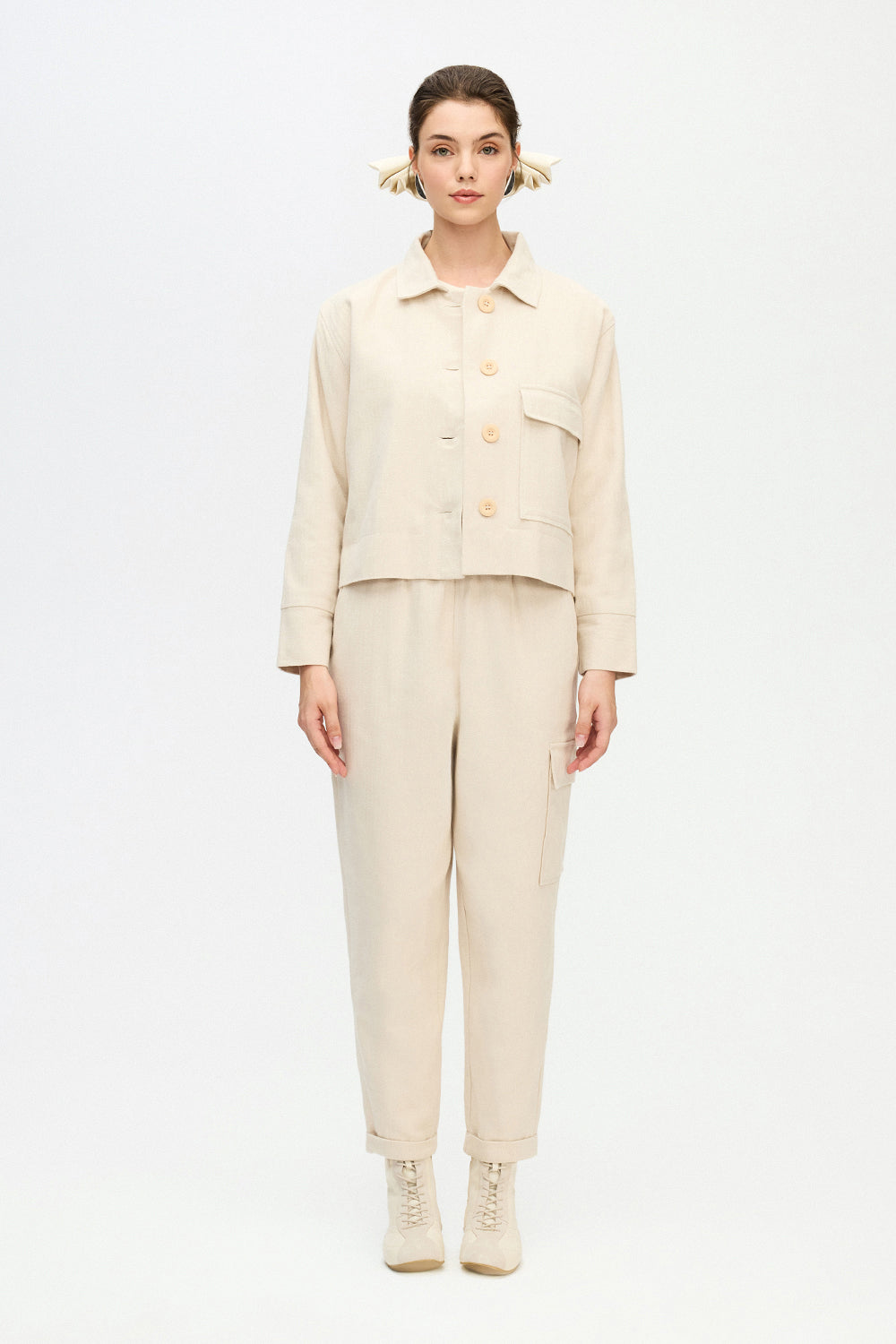 Balıksırtı Kısa Ceket