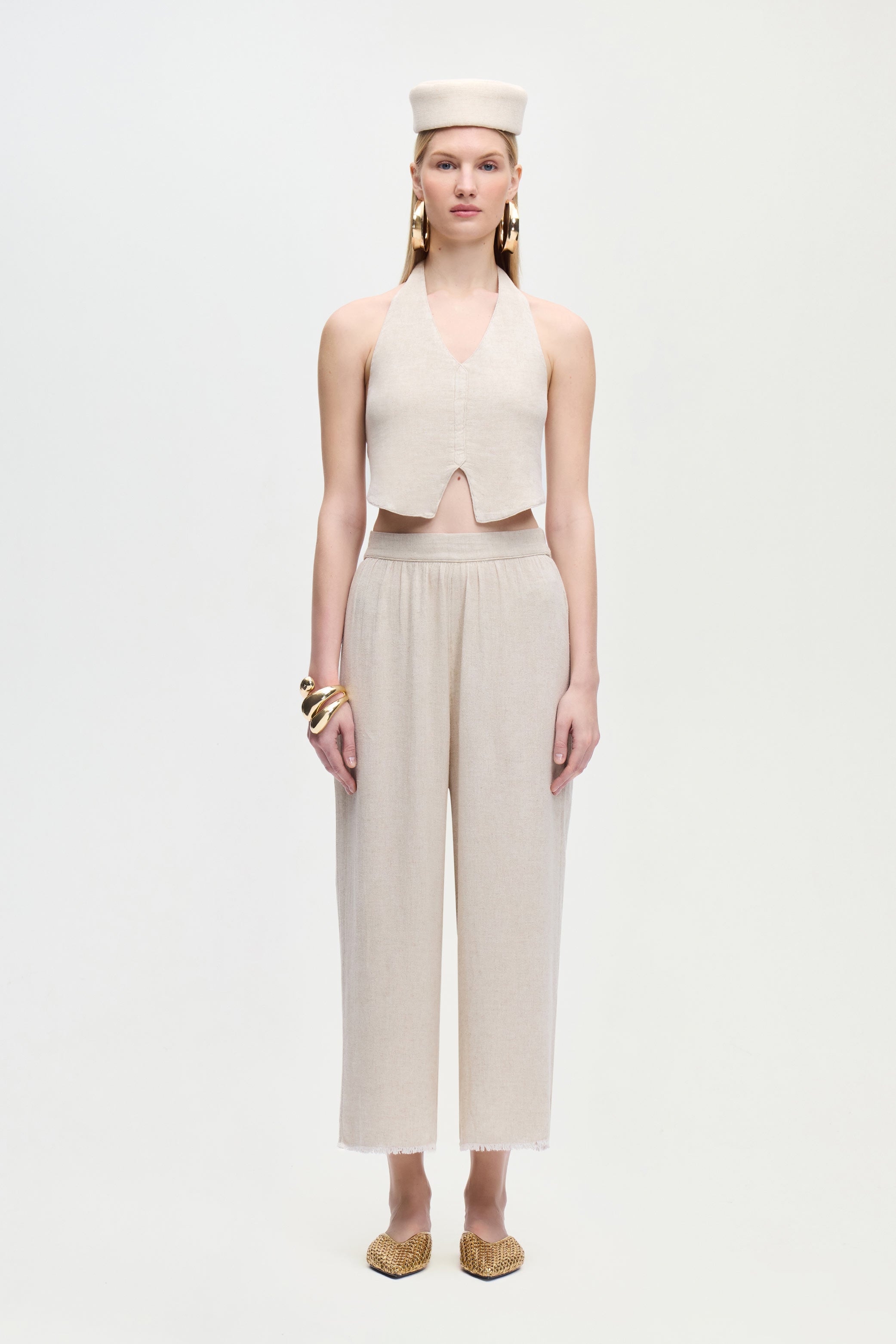 Keten Naturel Pantolon