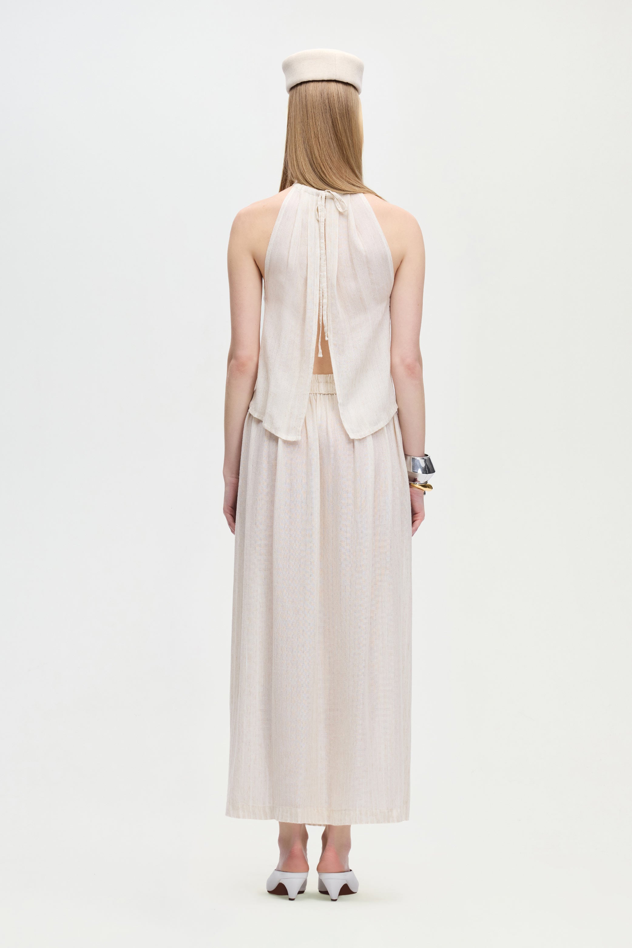 Naturel Askılı Bluz