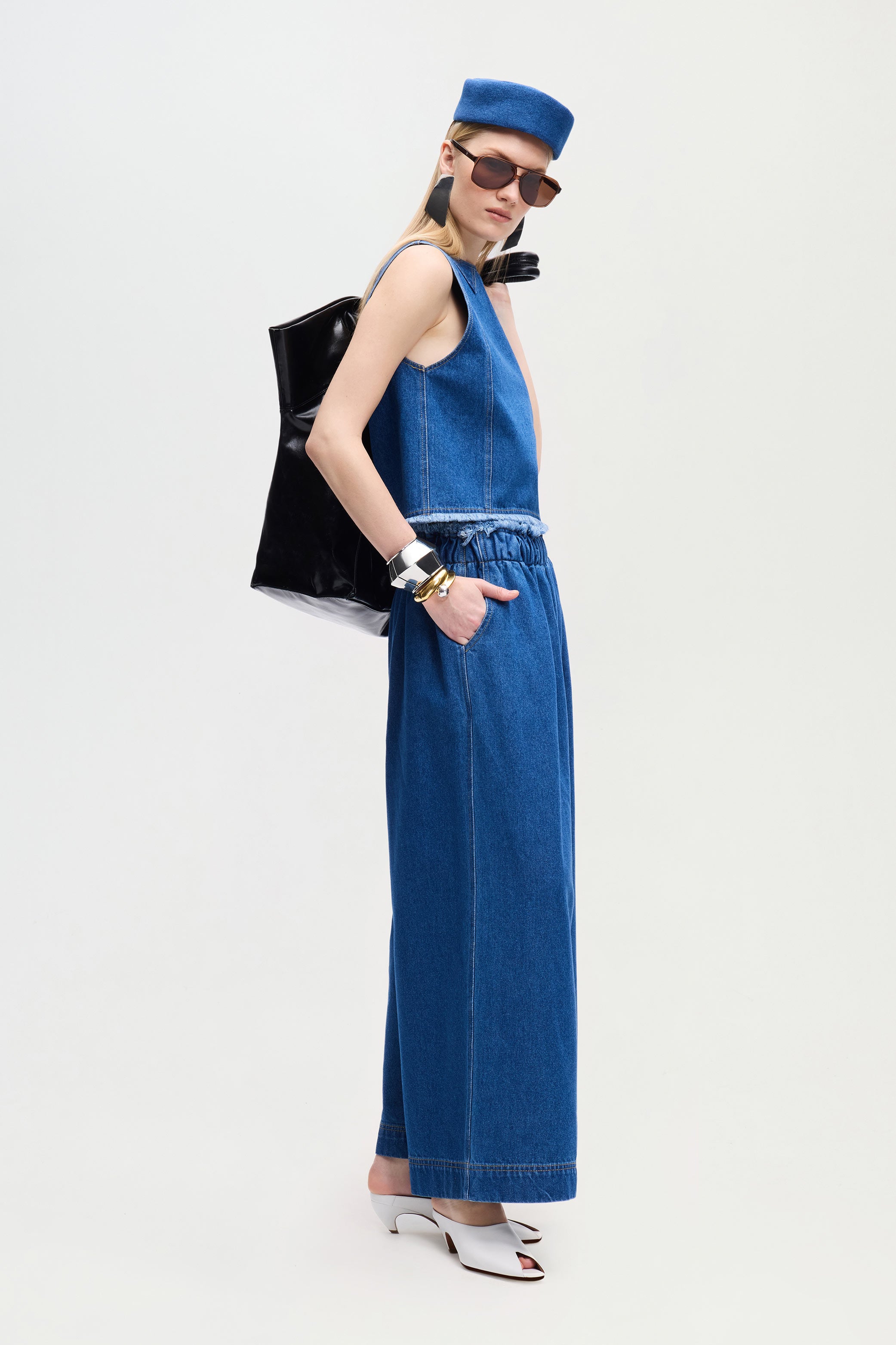 Denim Palazzo Pantolon