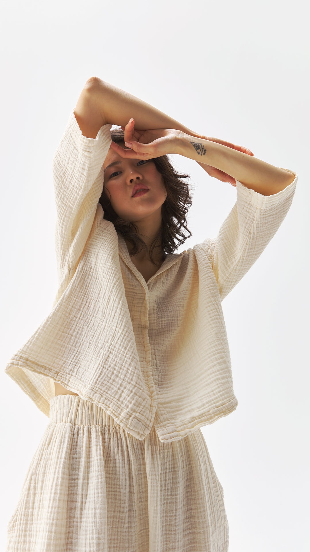 Crinkle Keten Gömlek