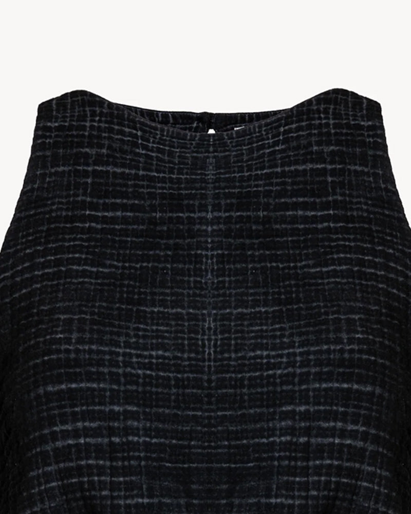 Crinkle Siyah Crop Top
