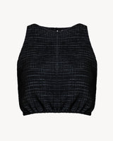 Crinkle Siyah Crop Top