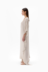 Crinkle Bambu Vizon Kaftan