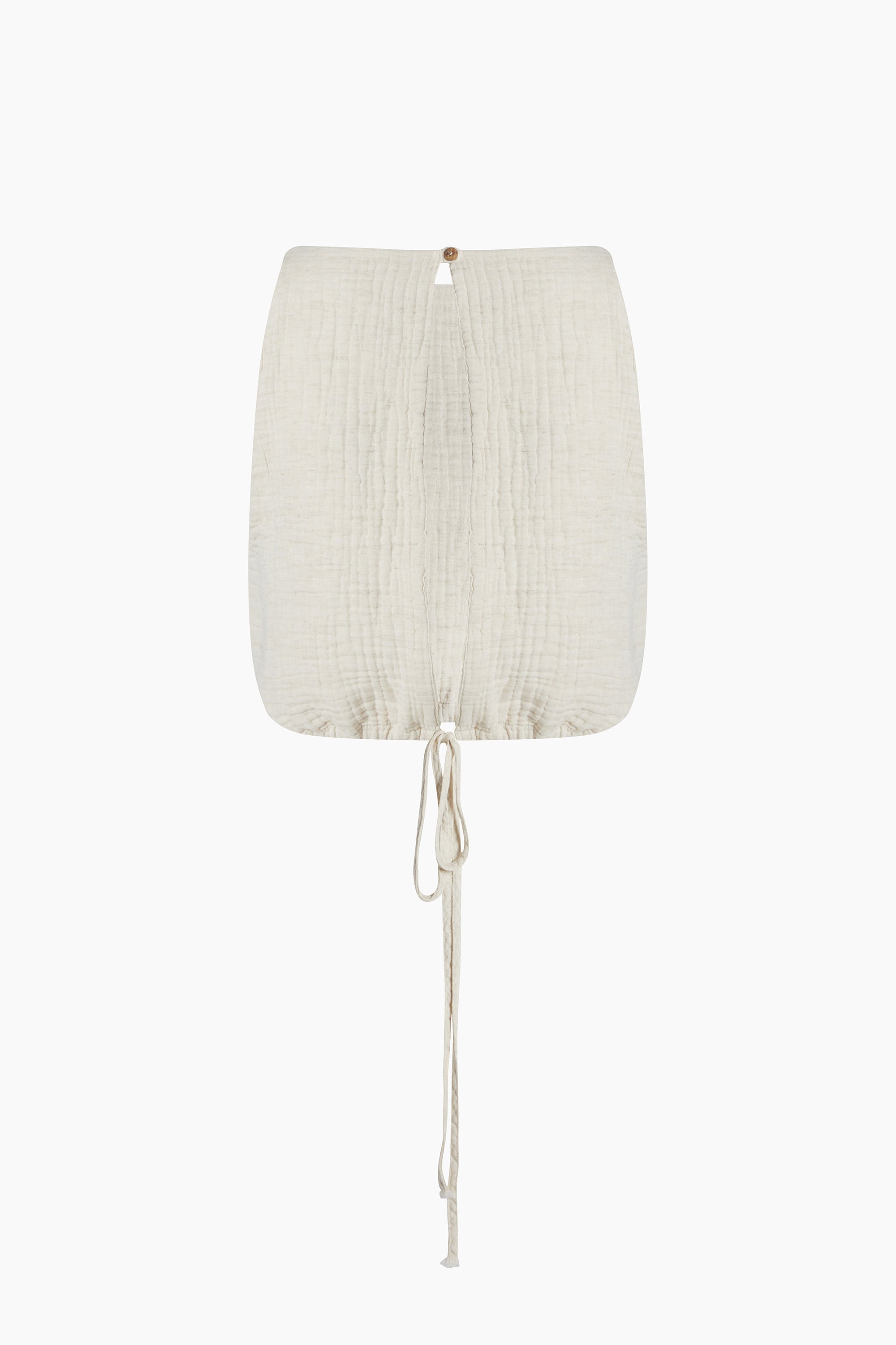 Crinkle Keten Crop Top