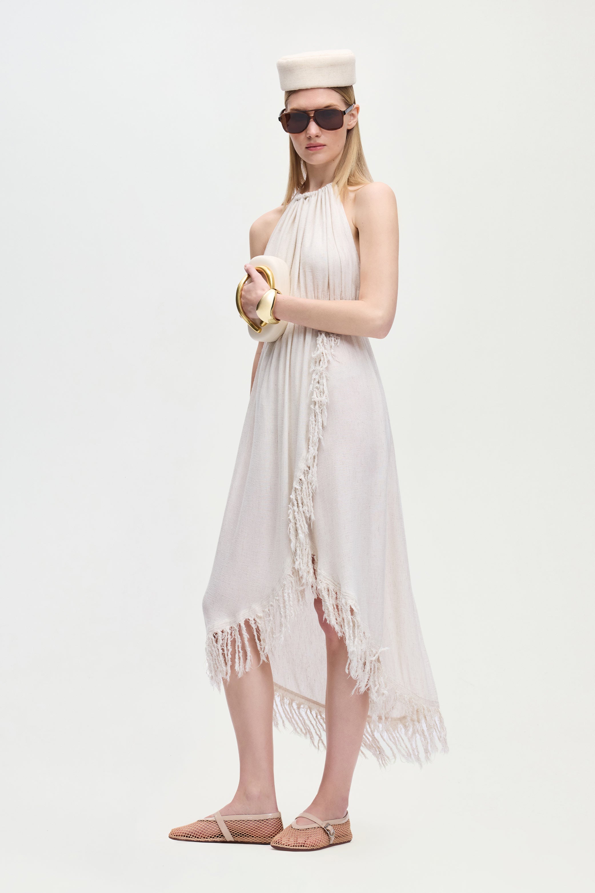 Kenevir Halter Yaka Elbise