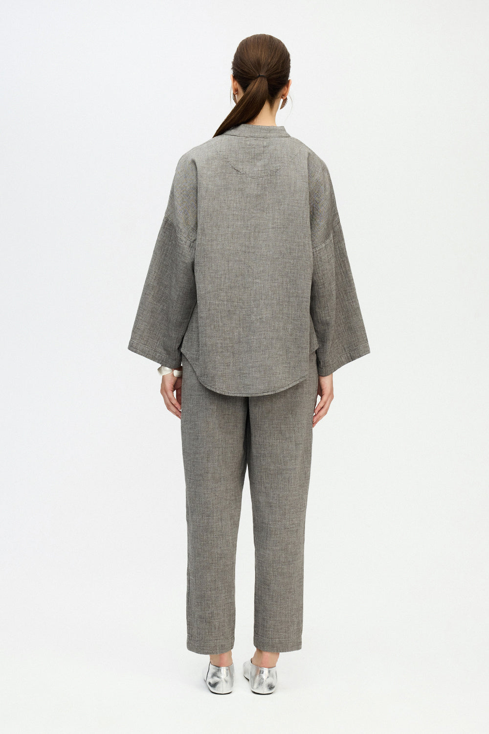 Gri Slouchy Pantolon