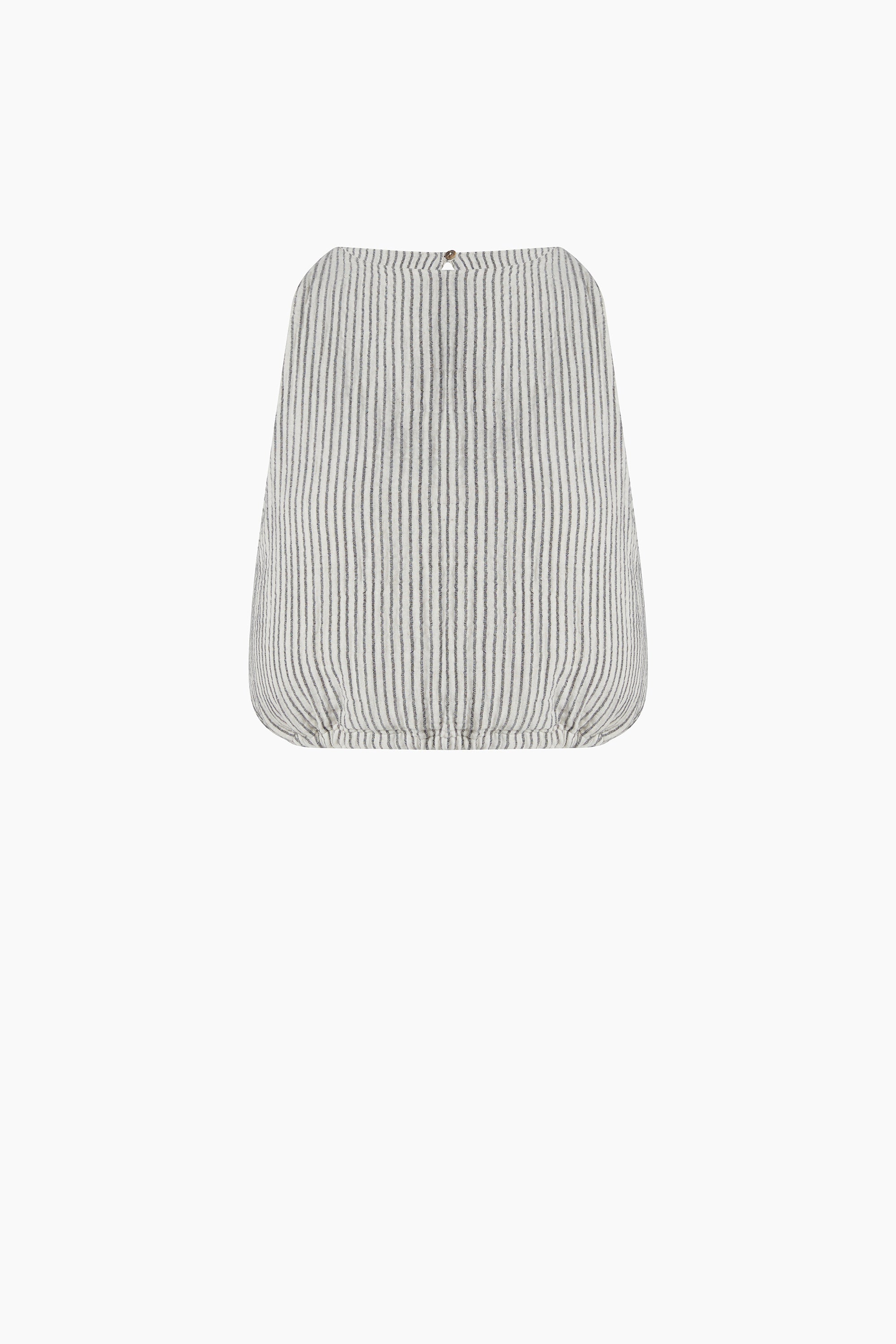 Crinkle Çizgili Kolsuz Crop