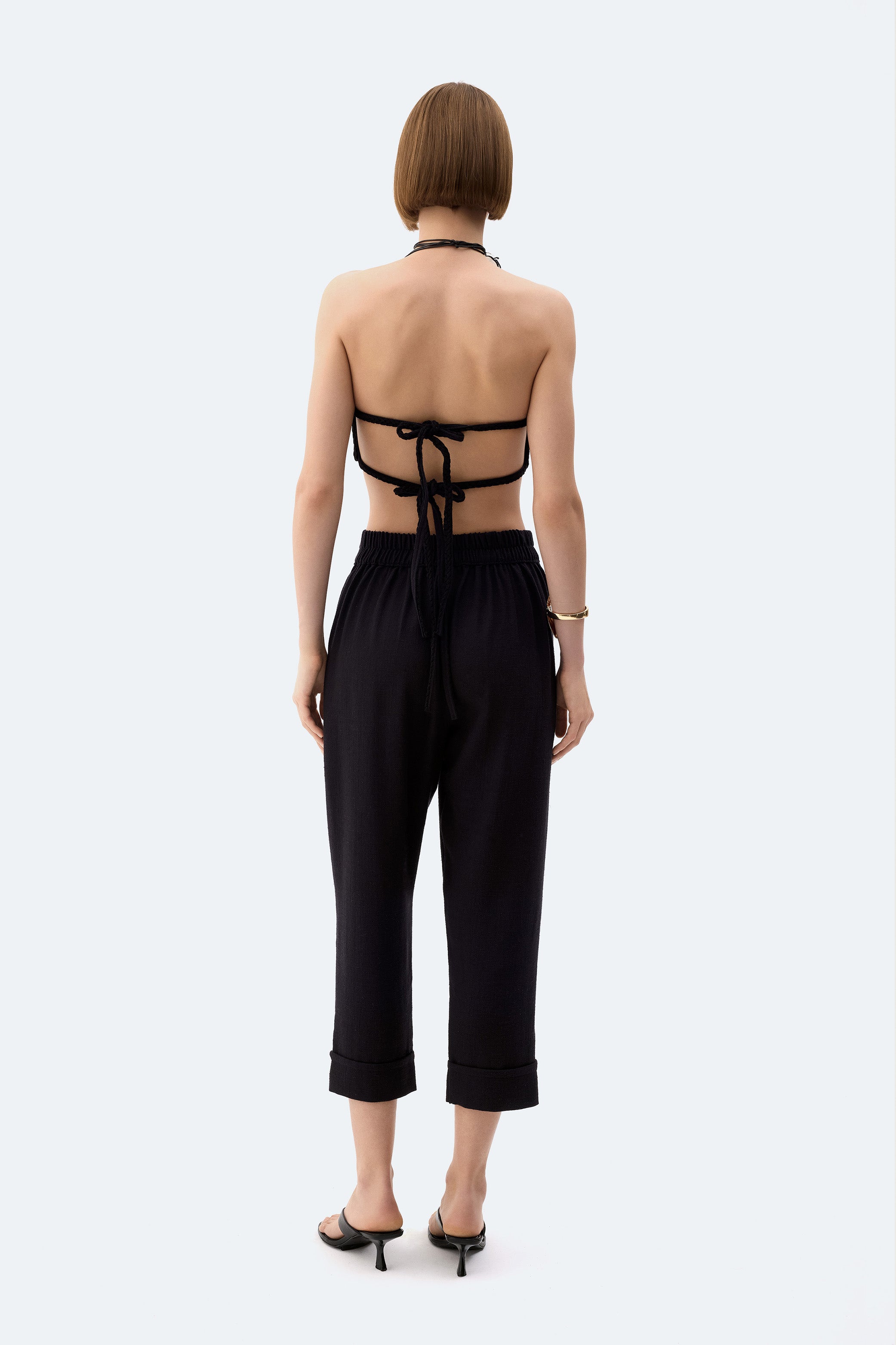 Siyah Keten Büstiyer