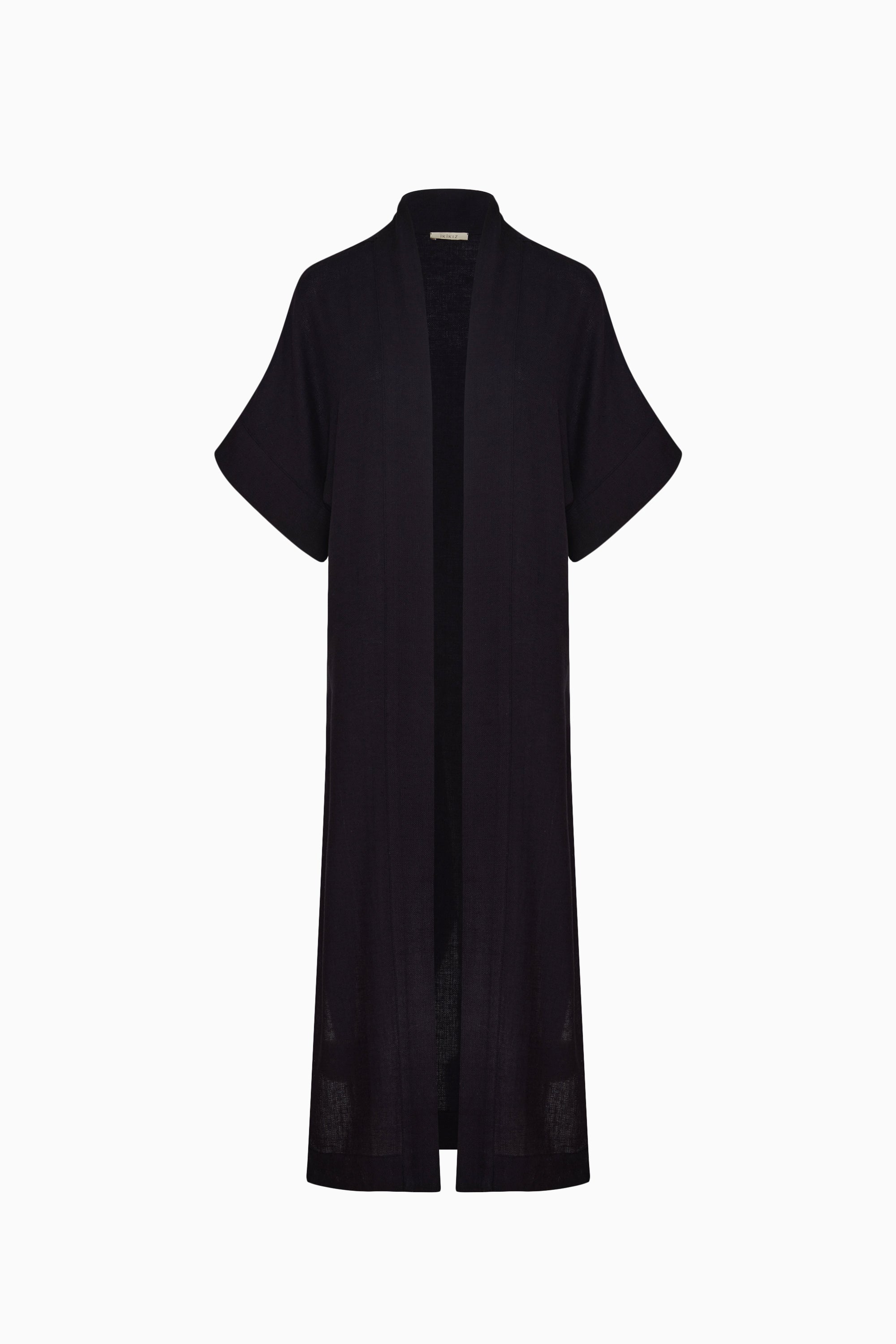 Siyah Keten Kimono