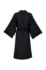 Crinkle Siyah Kimono