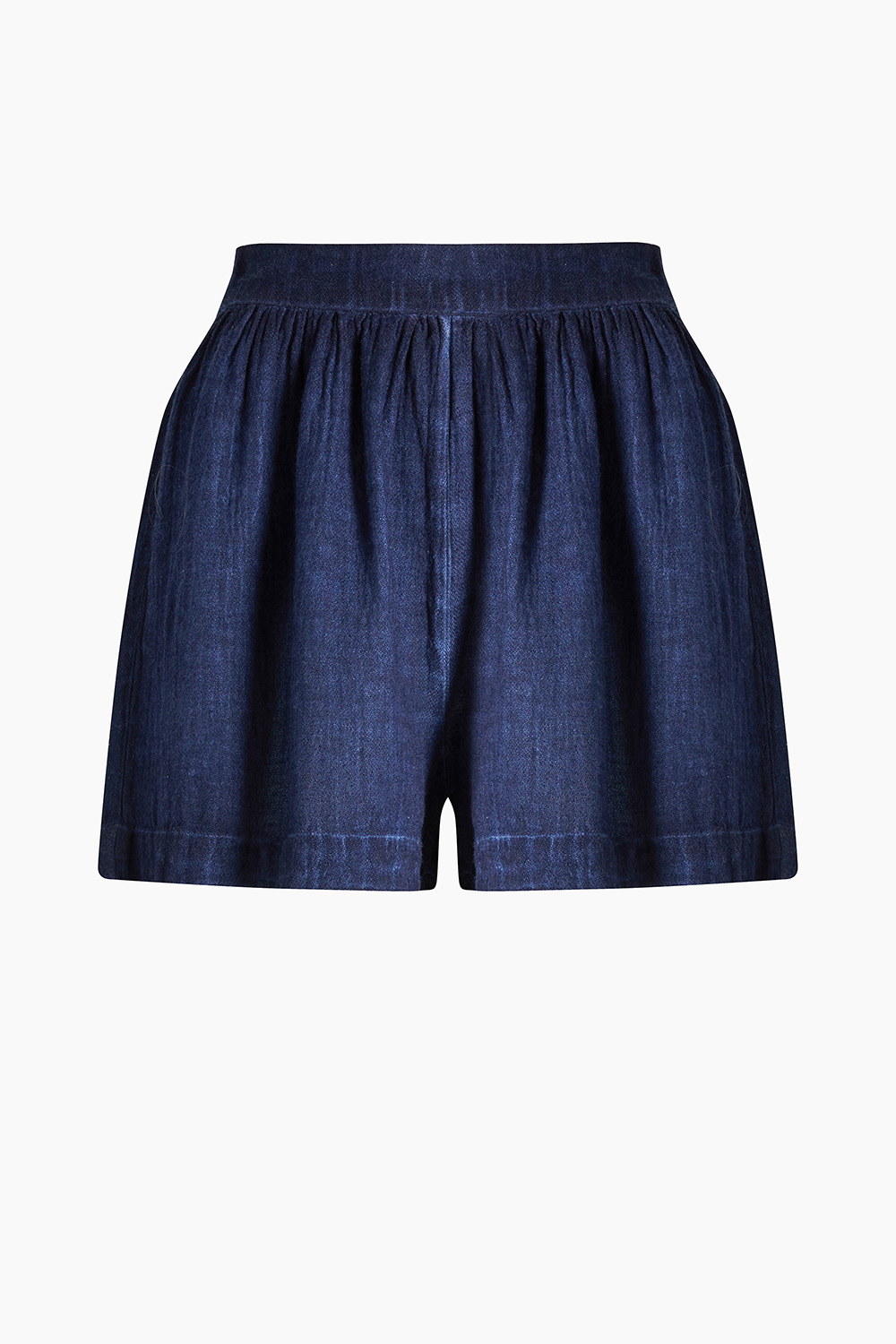 Linen Navy Shorts