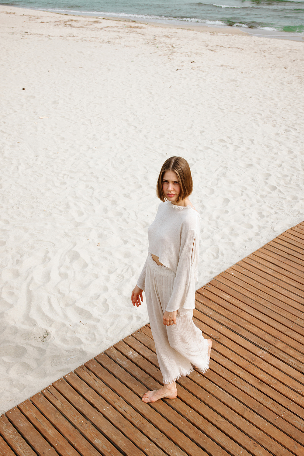 Hemp Transparent Straight Pants