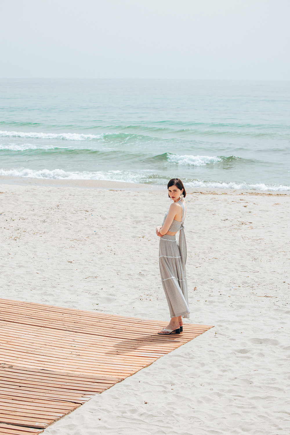 Siyah Çizgili Etek Takım