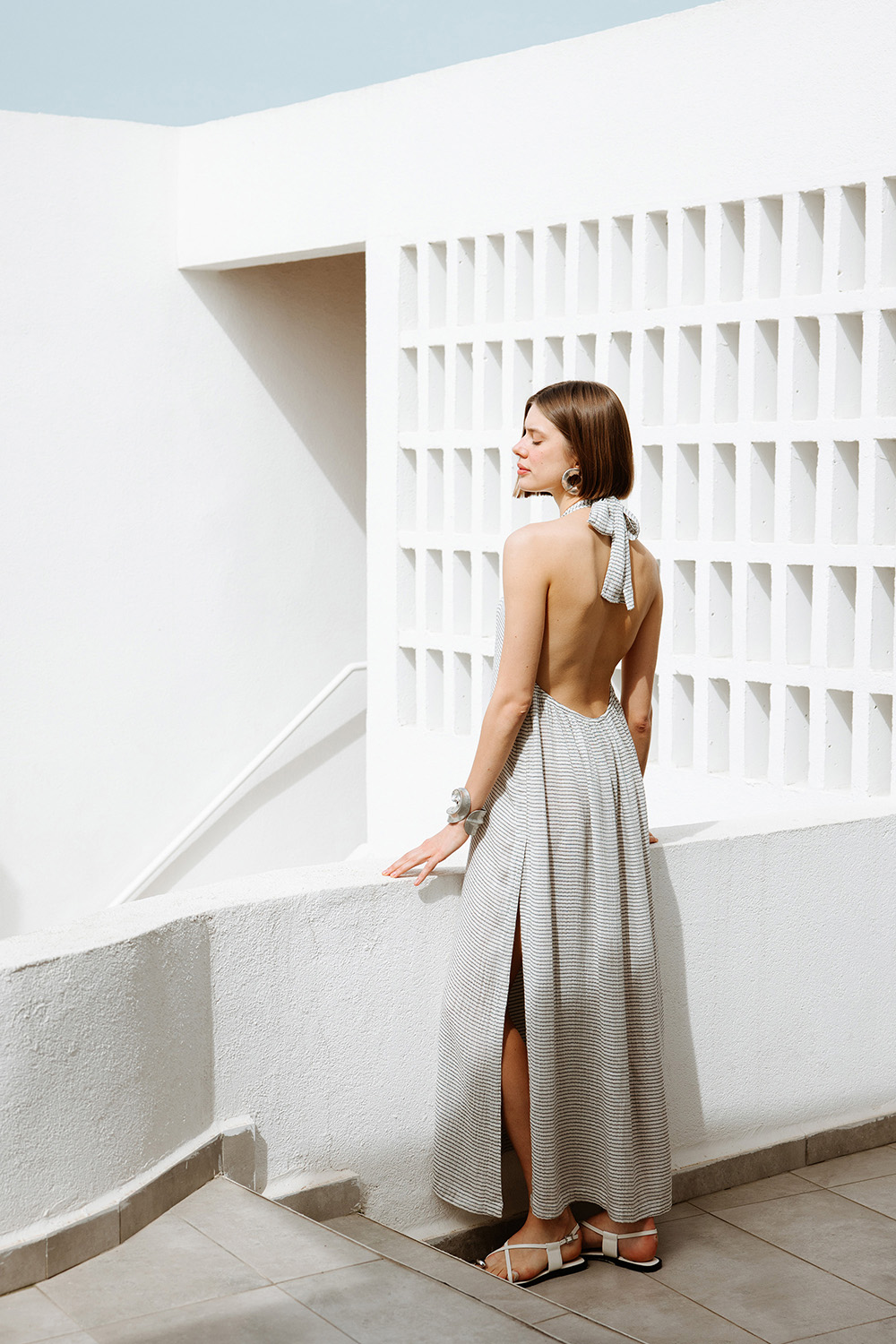 Striped Lyocell Dress