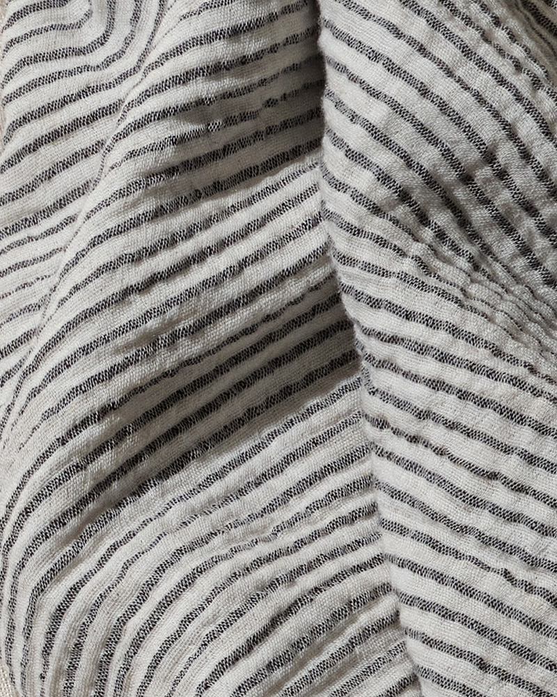 Crinkle Black Striped Strappy Dress