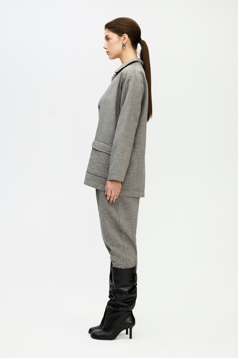 Grey Oversize Jacket