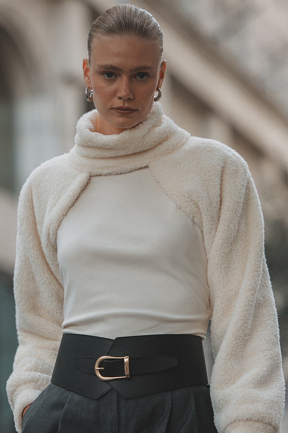 Sherpa Bolero Blouse