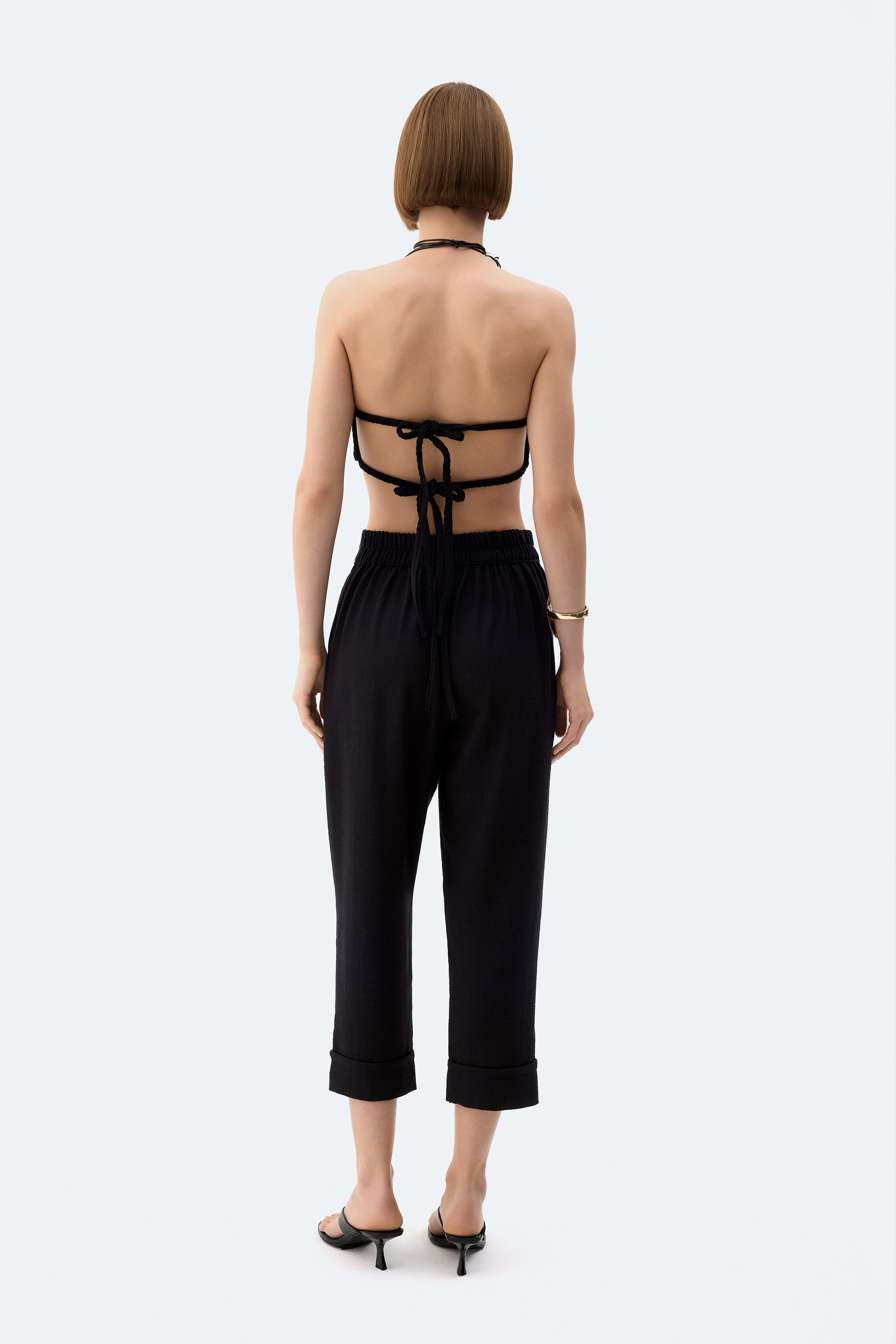 Siyah Keten Büstiyer