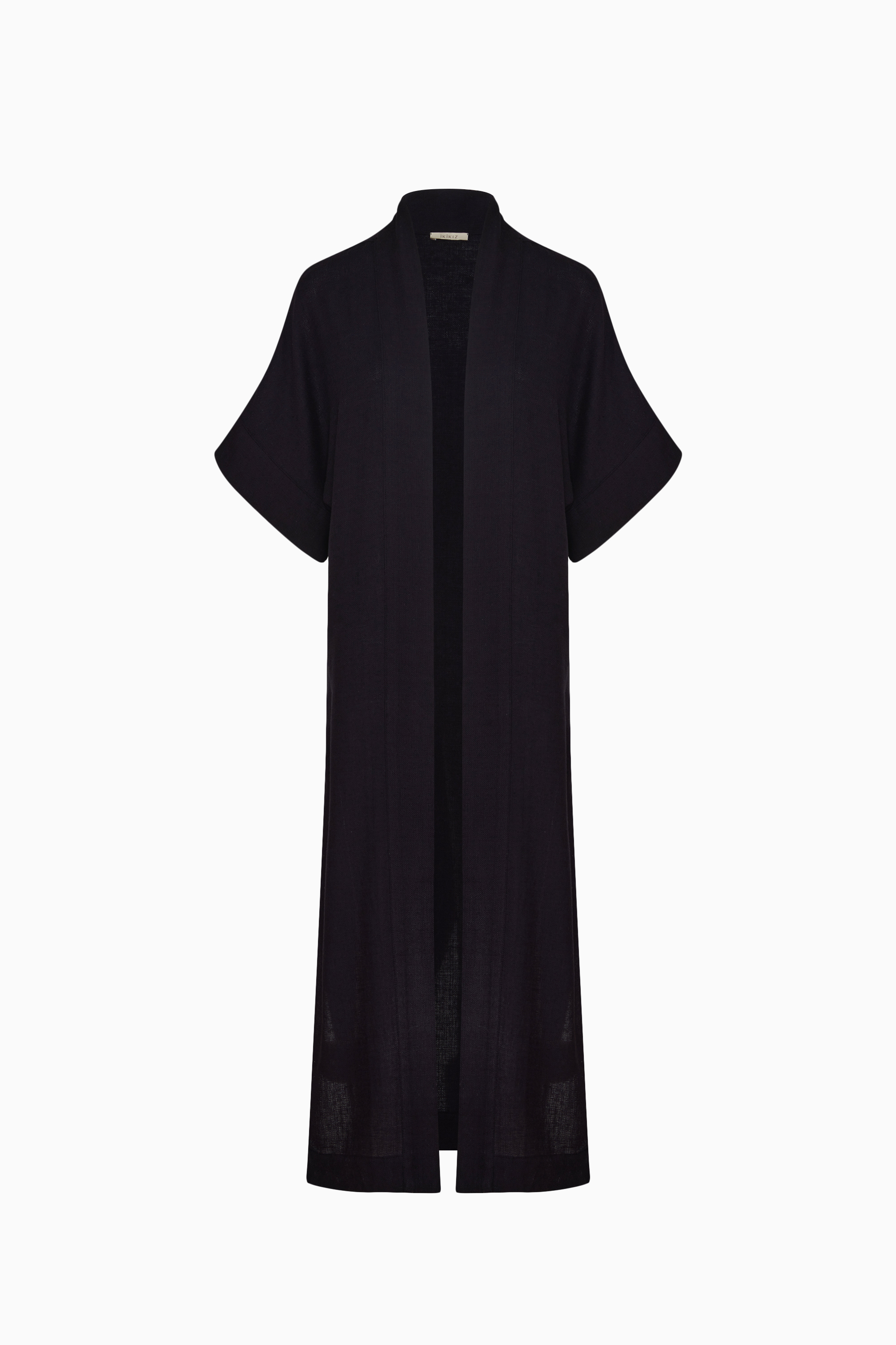 Siyah Keten Kimono