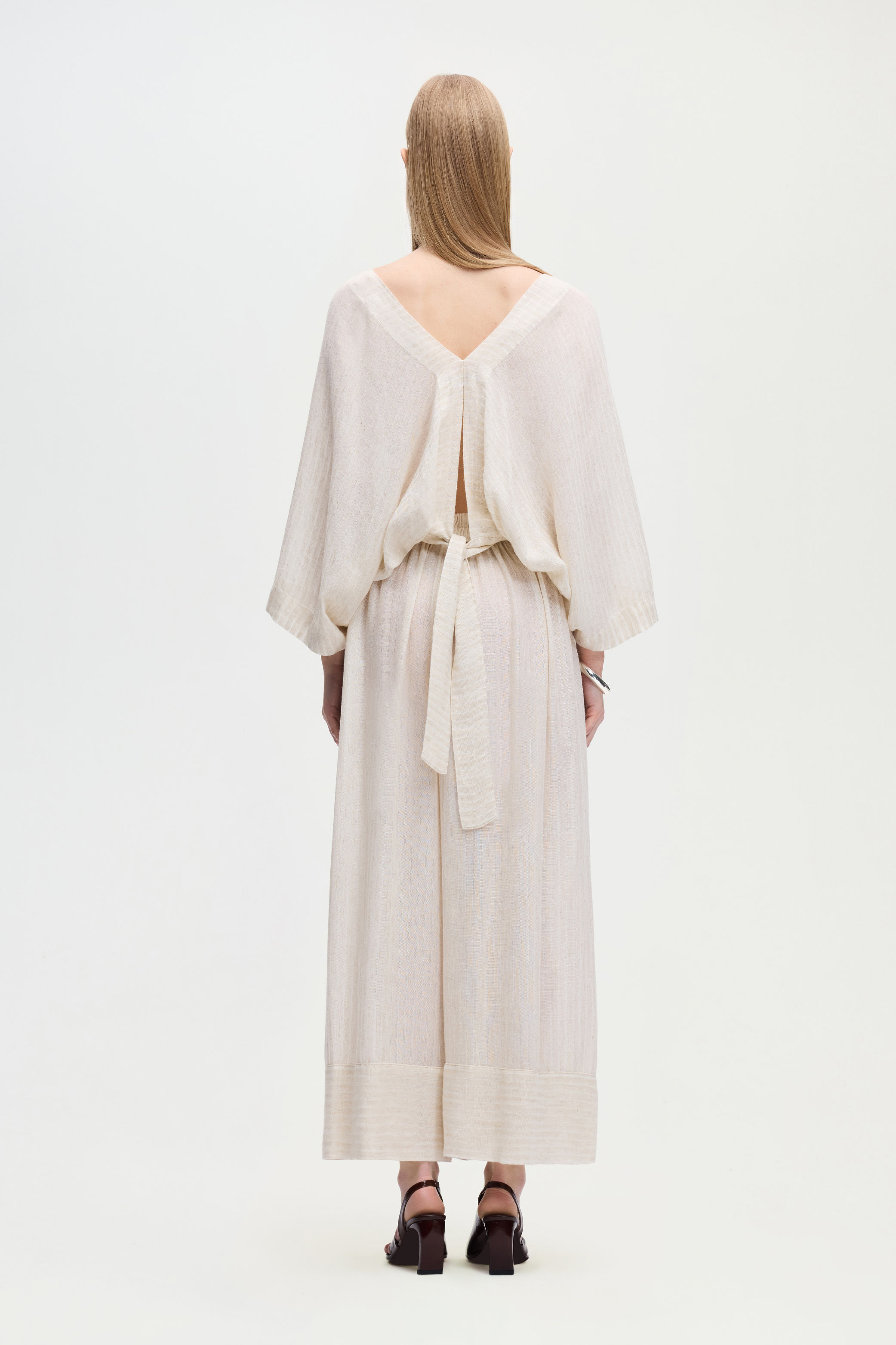 Natürel Pileli Pantolon