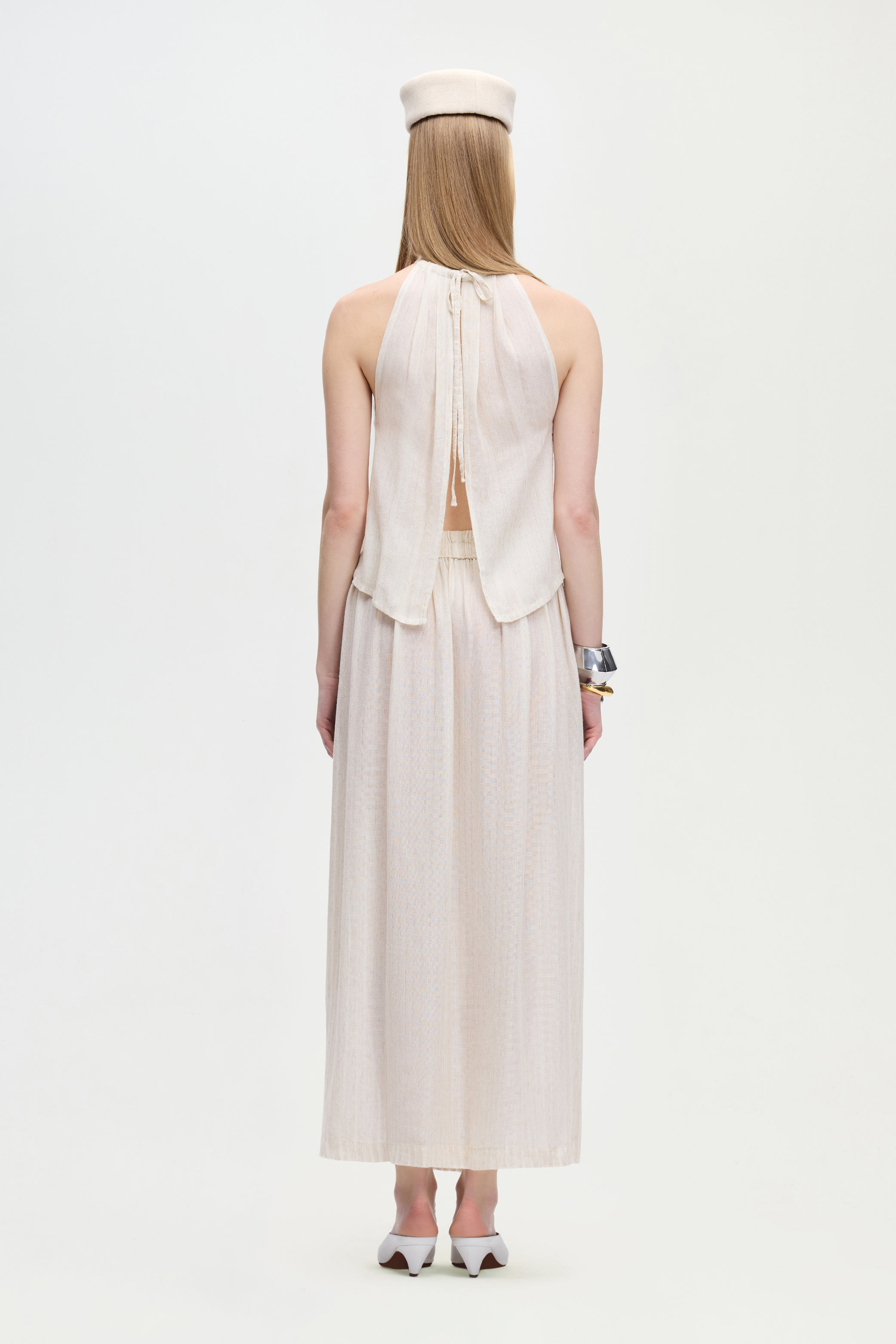 Natürel Pileli Etek