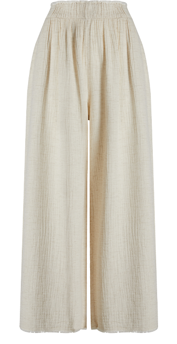 Crinkle Palazzo Pants