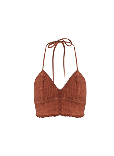 Terracotta Triangle Bralette                         